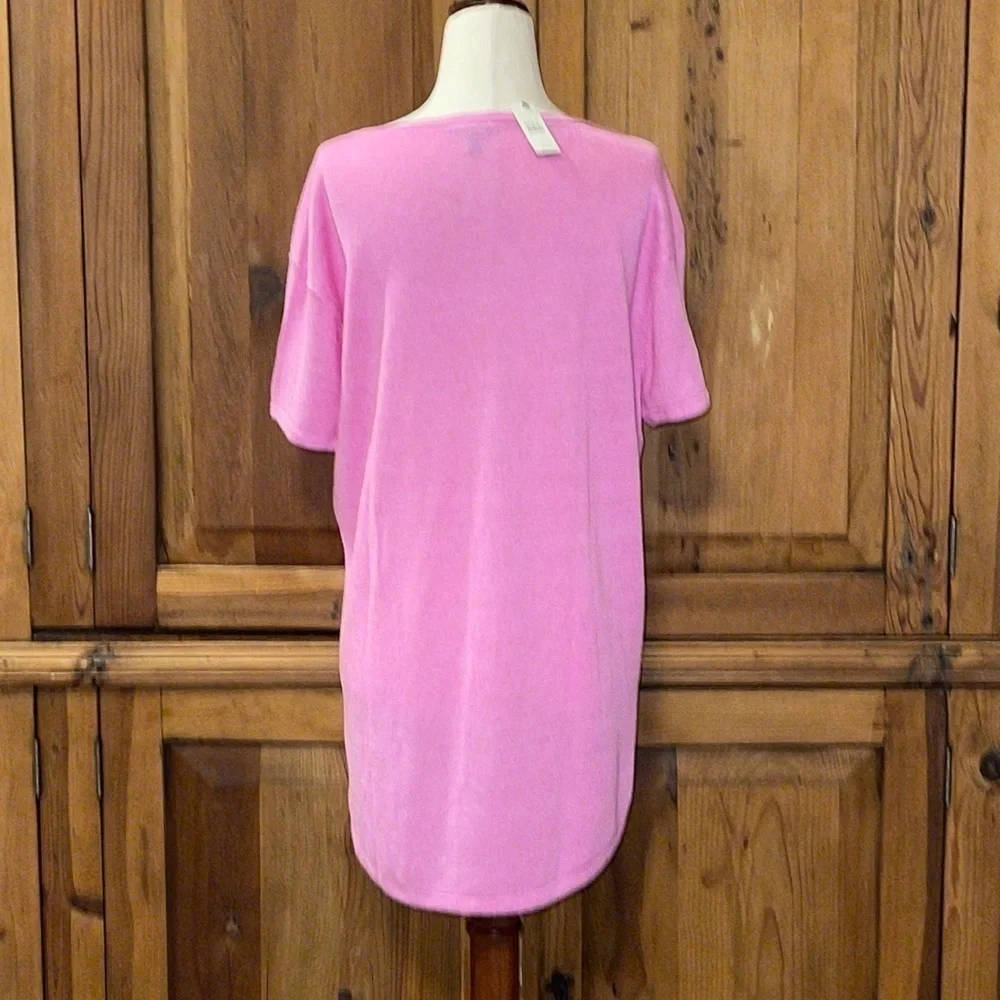 NWT Talbots 100% Linen Pink Tunic Sz. MD. - Picture 4 of 12